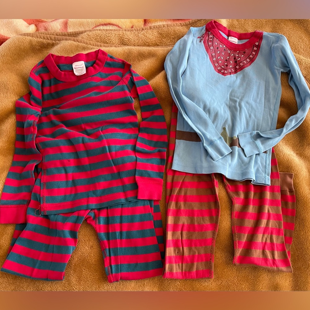 Boys striped Hanna Andersson pj’s